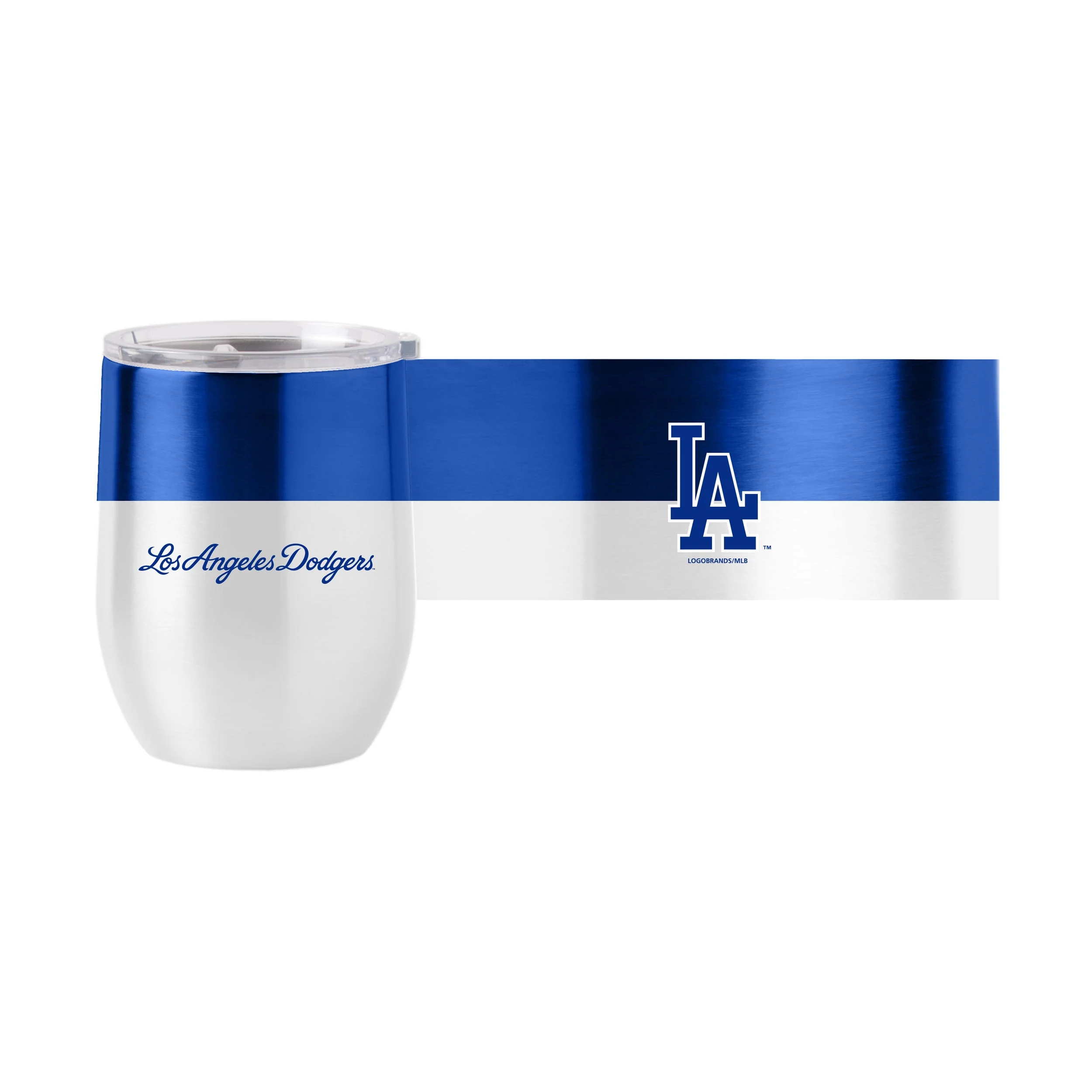 LA Dodgers Colorblock 16oz Curved Beverage - Image 2