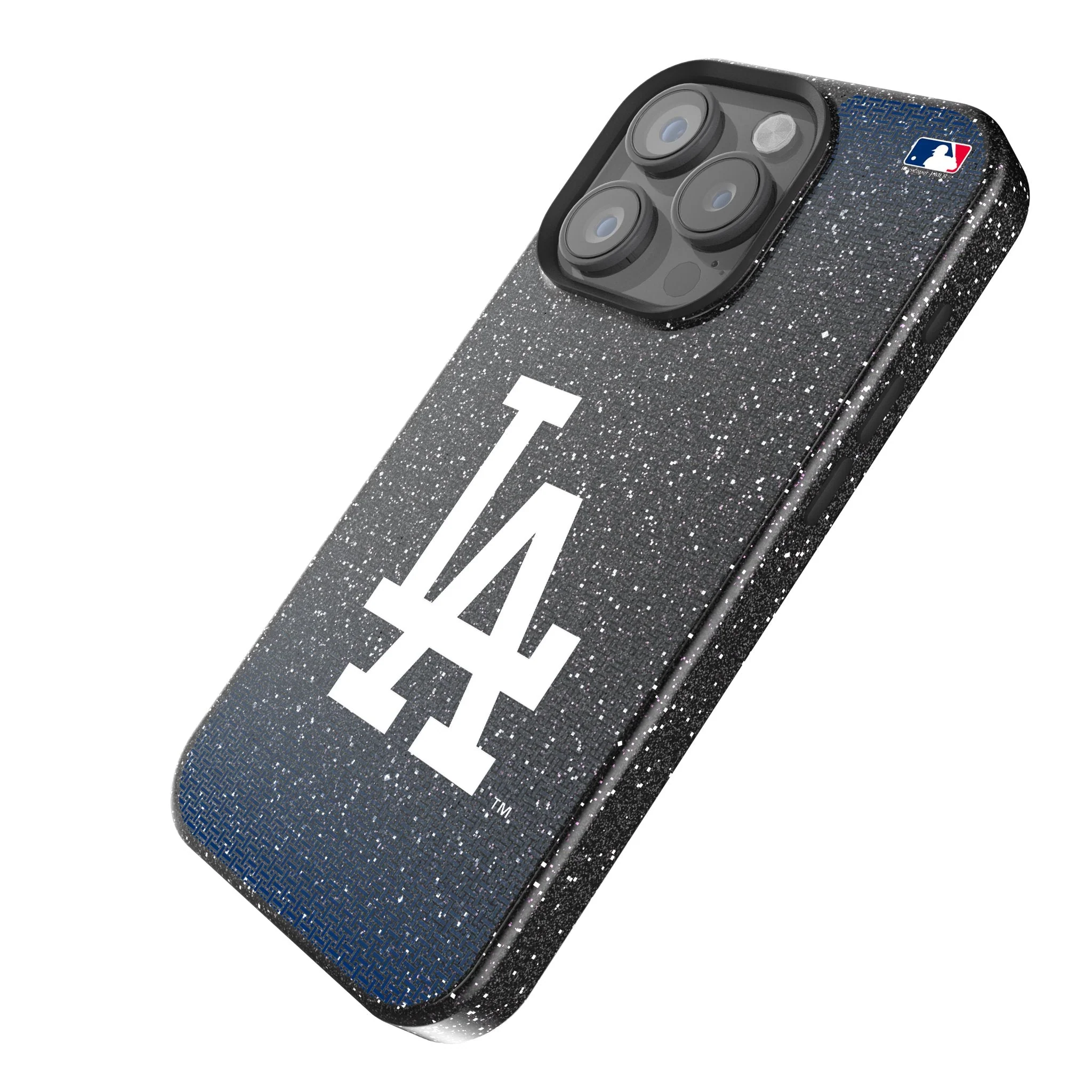 LA Dodgers Linen Bling Phone Case for Apple iPhone - Image 2