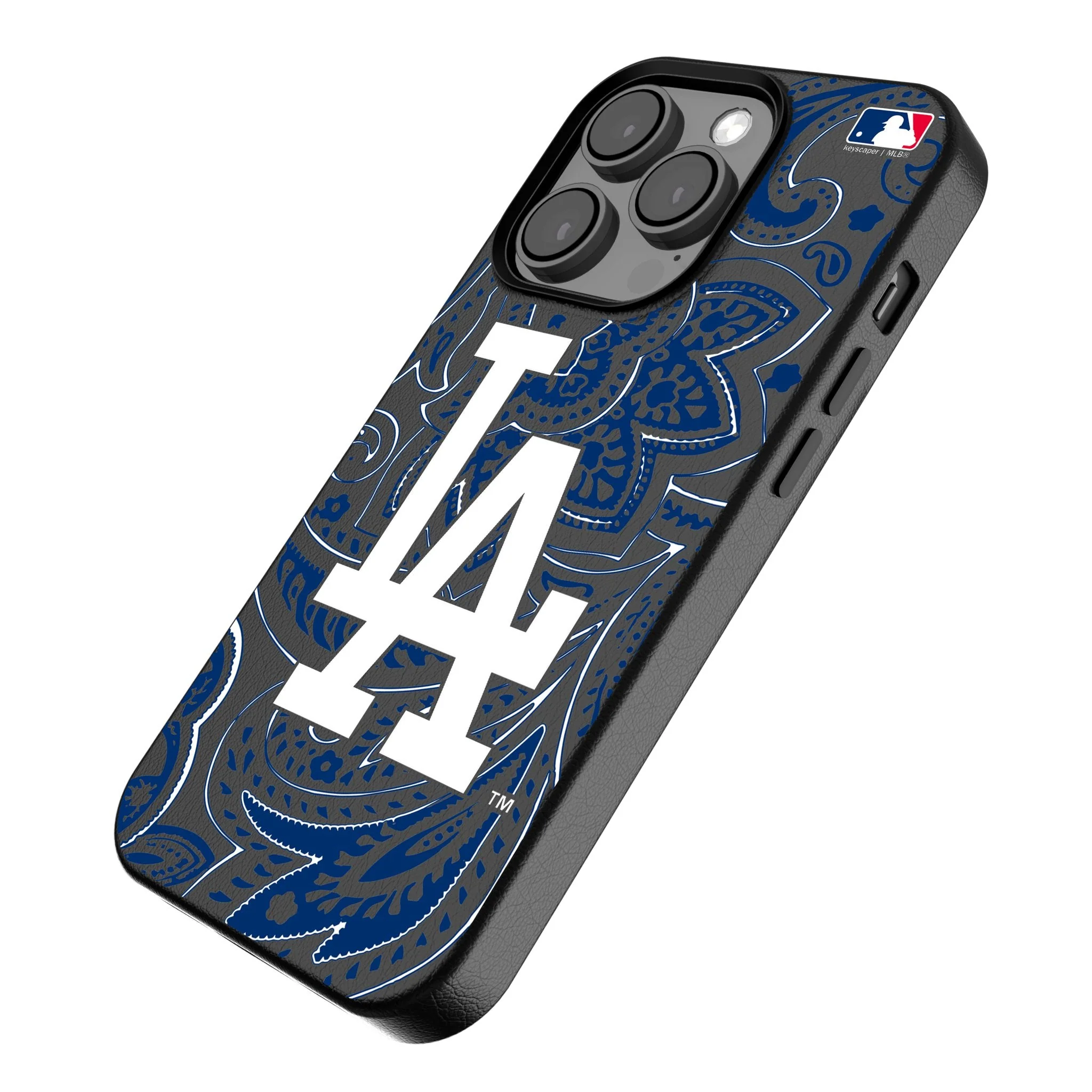 LA Dodgers Paisley MagSafe Compatible Phone Case for Apple iPhone - Image 2