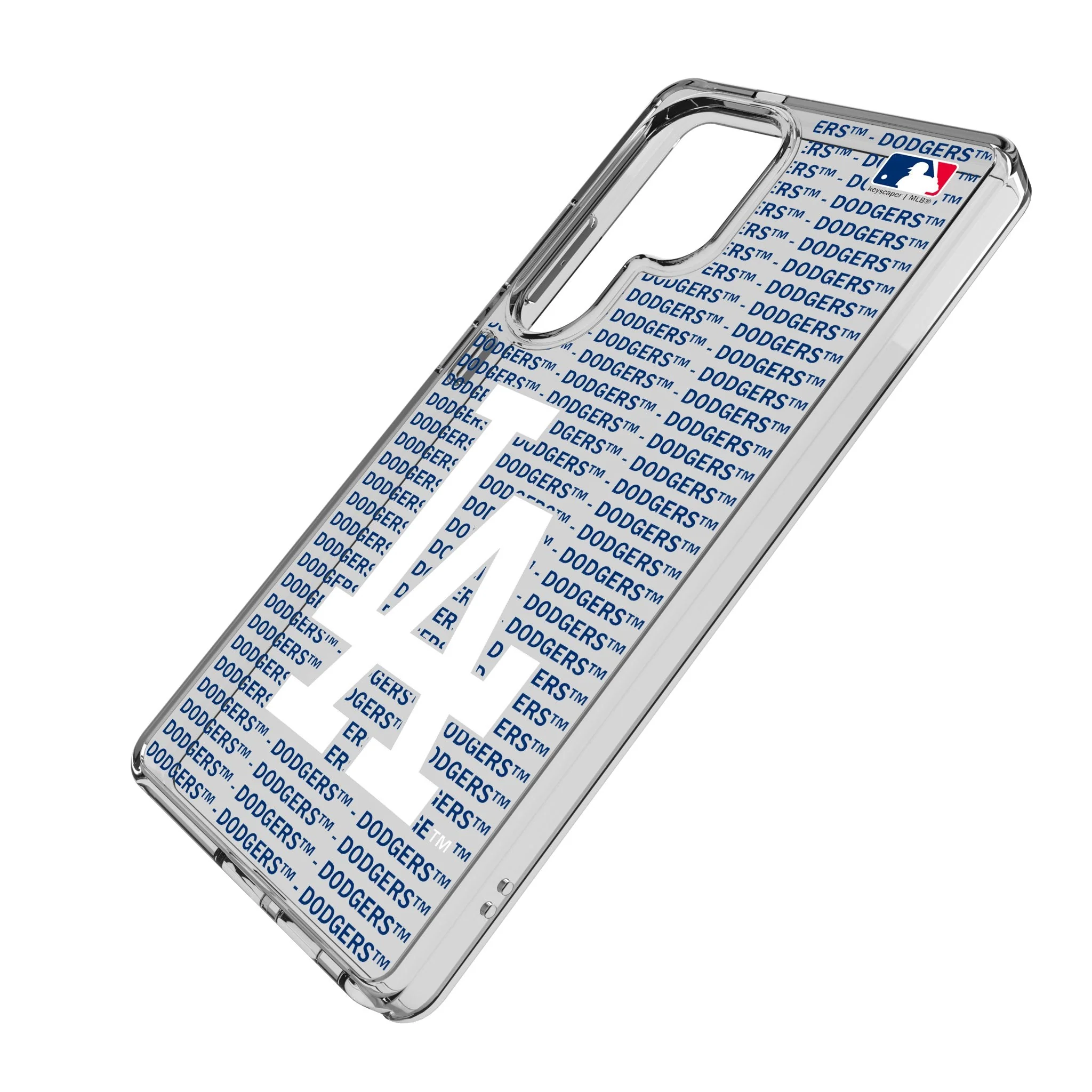 LA Dodgers Text Backdrop Clear Phone Case for Samsung Galaxy - Image 2