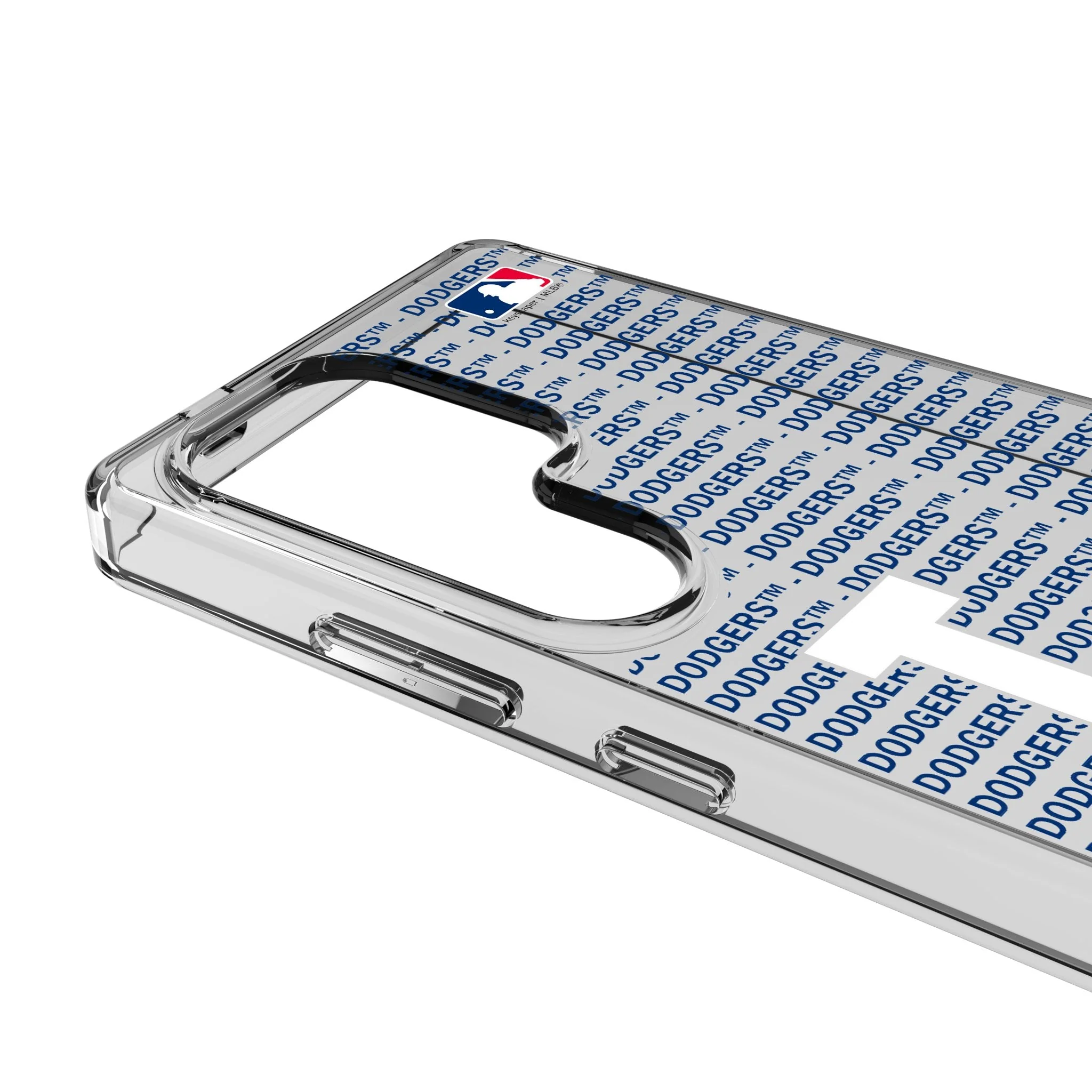 LA Dodgers Text Backdrop Clear Phone Case for Samsung Galaxy - Image 3