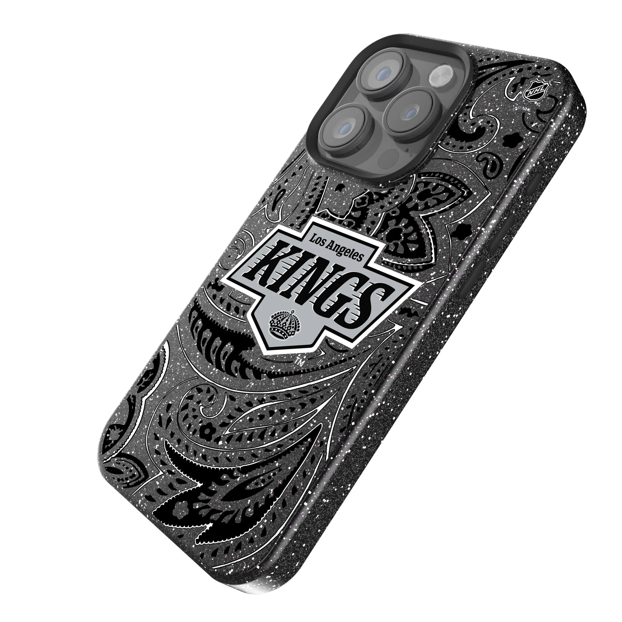 LA Kings Paisley Bling Phone Case - Image 2
