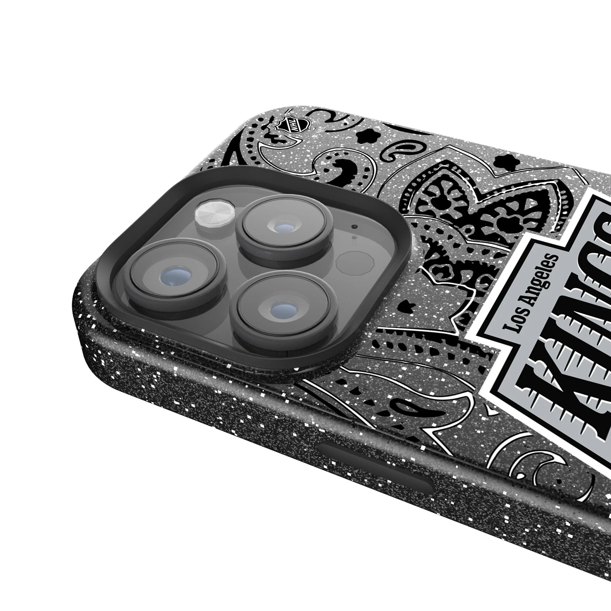 LA Kings Paisley Bling Phone Case - Image 4