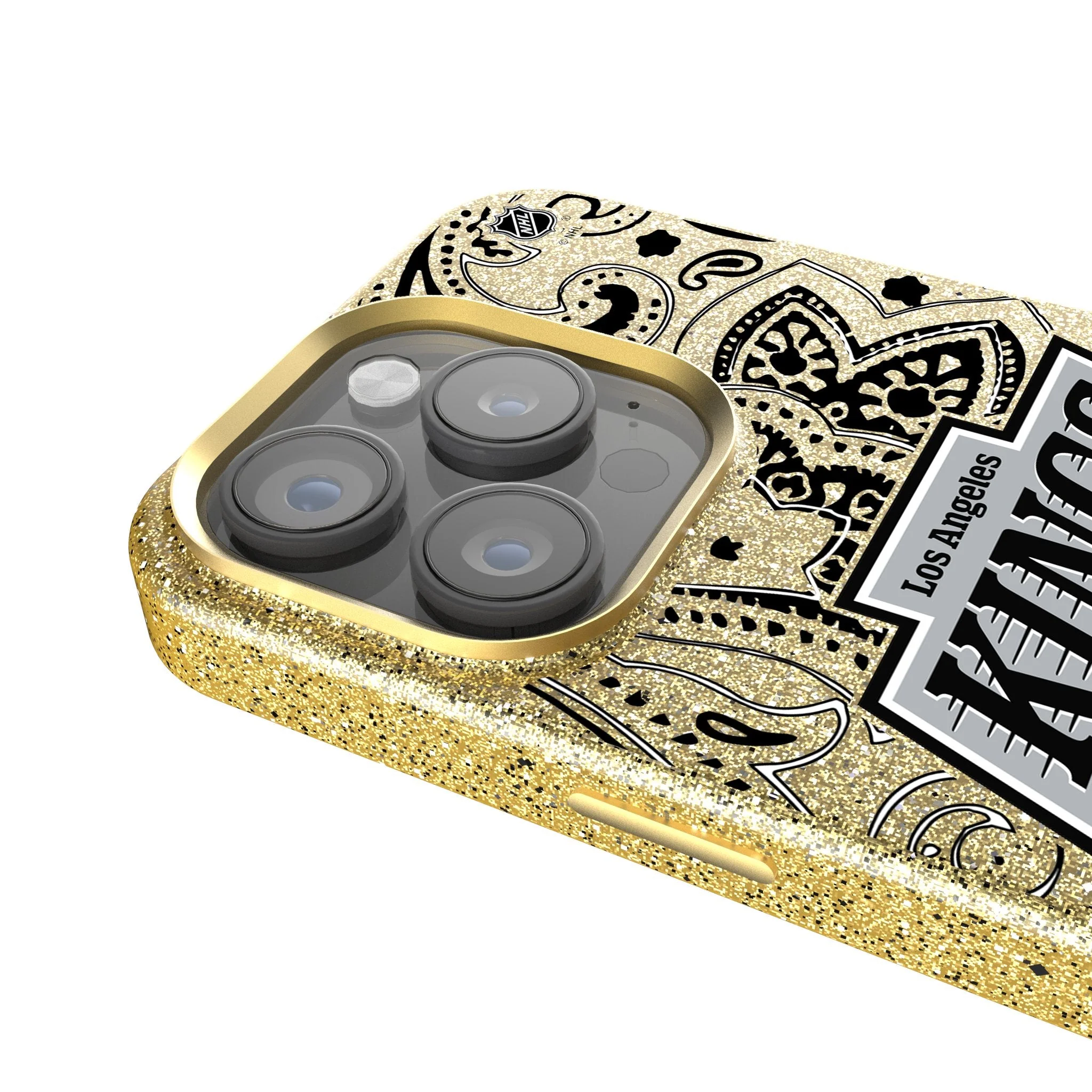 LA Kings Paisley Bling Phone Case - Image 4