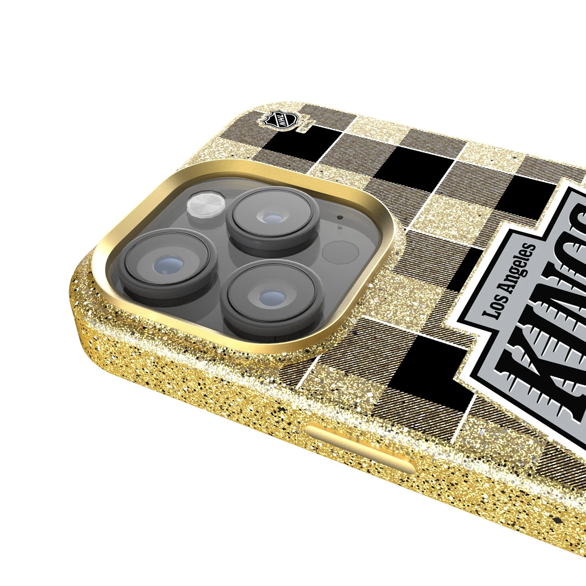 LA Kings Plaid Bling Phone Case - Image 4