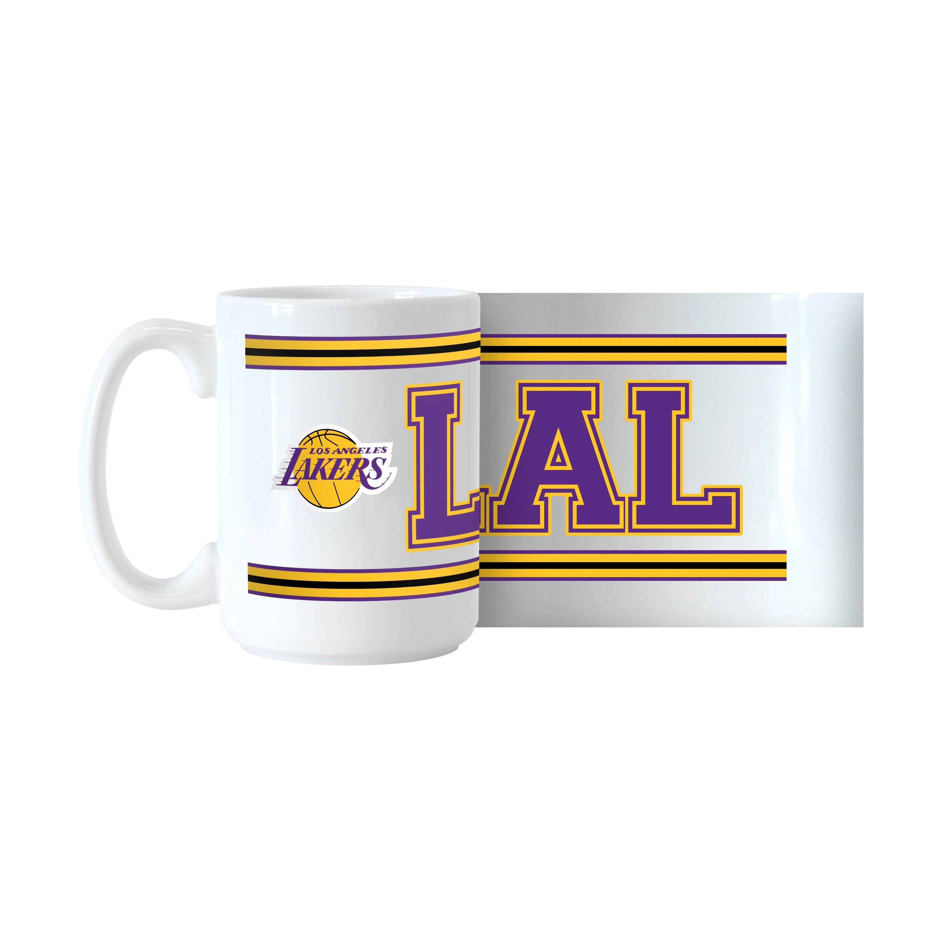 LA Lakers 15oz Overtime Stripe Sublimated Mug - Image 2
