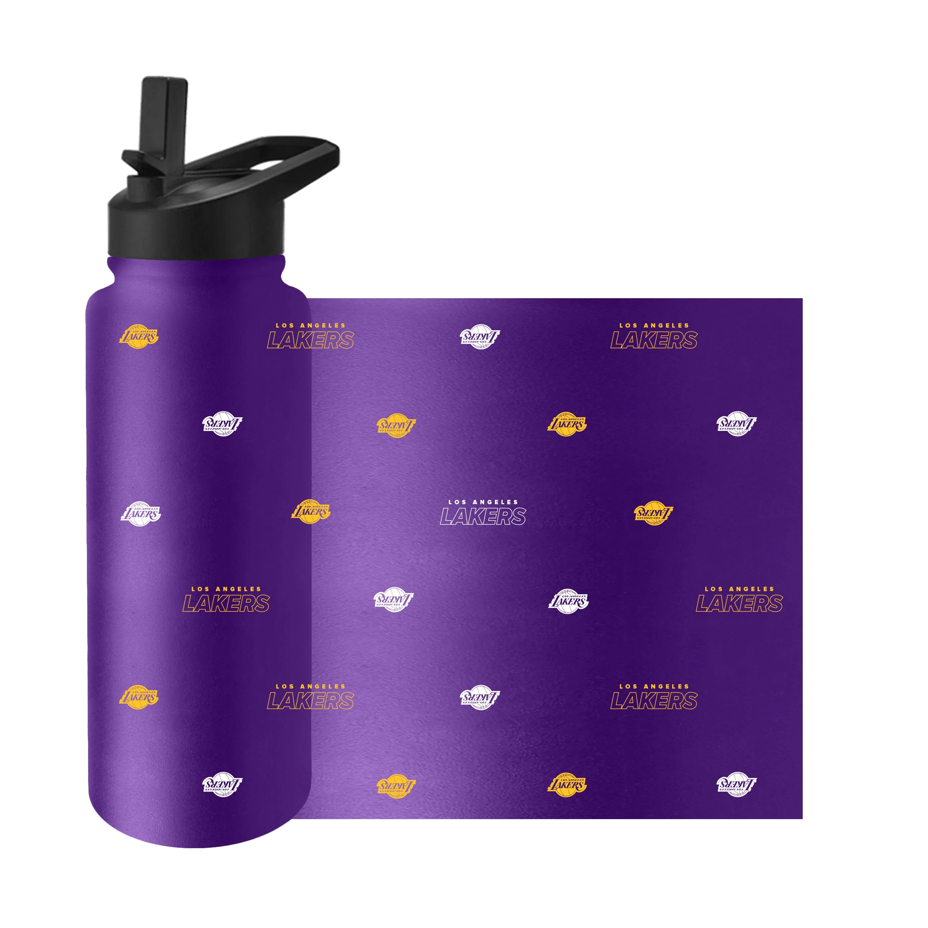 LA Lakers 34oz Step And Repeat Quencher Bottle - Image 3