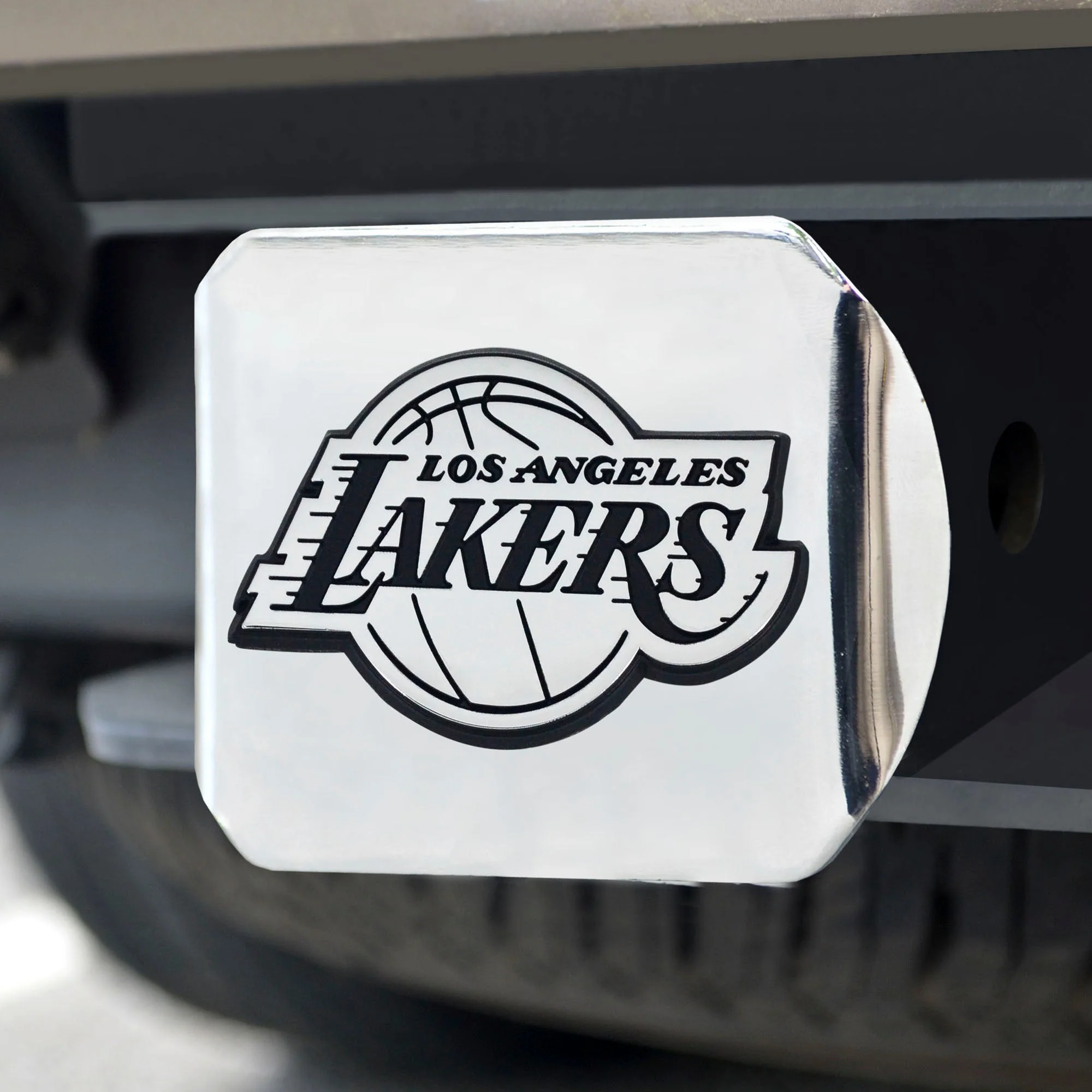 LA Lakers Chrome on Chrome Hitch Cover - Image 2