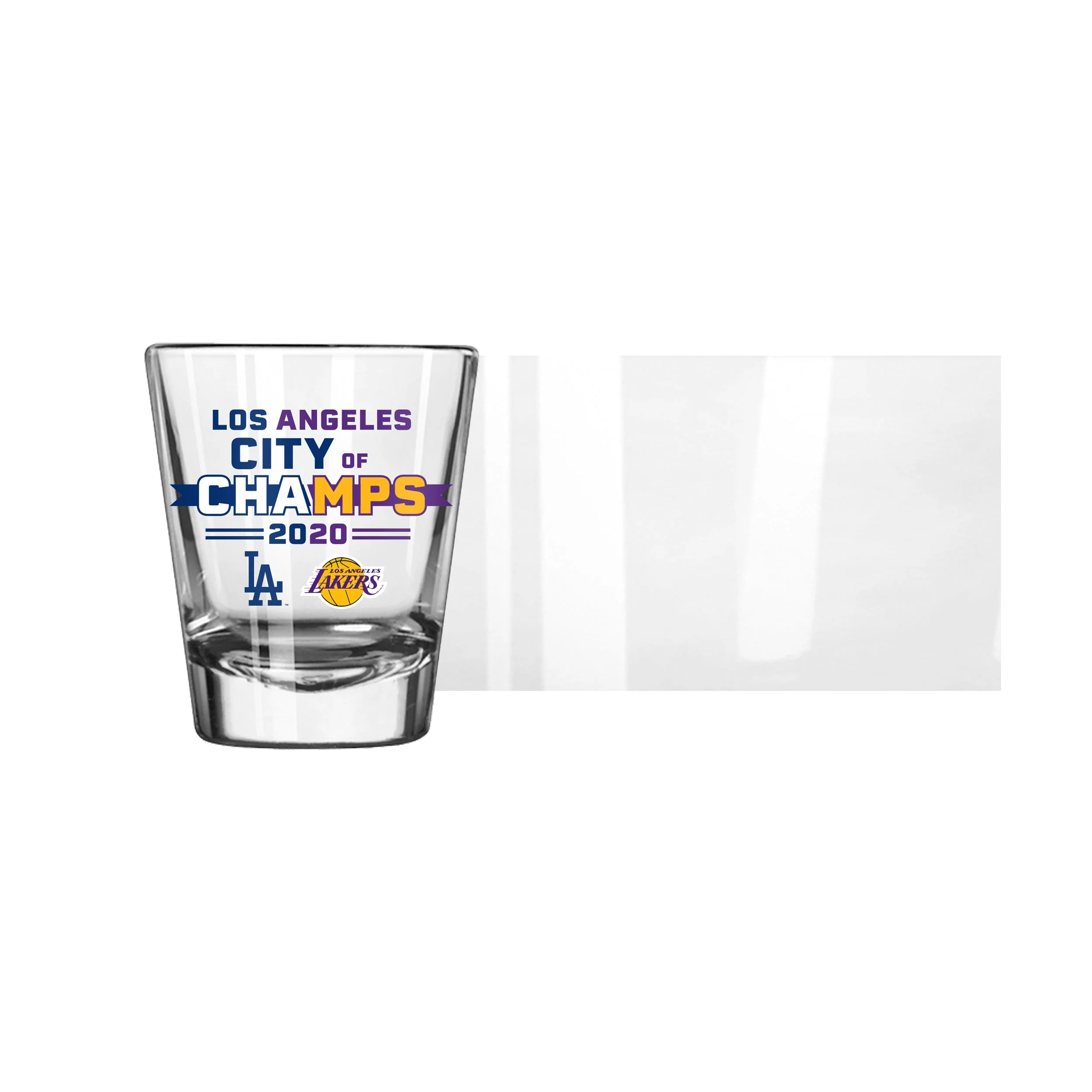 Lakers/Dodgers City of Champs 2oz Shot Glass - Image 2
