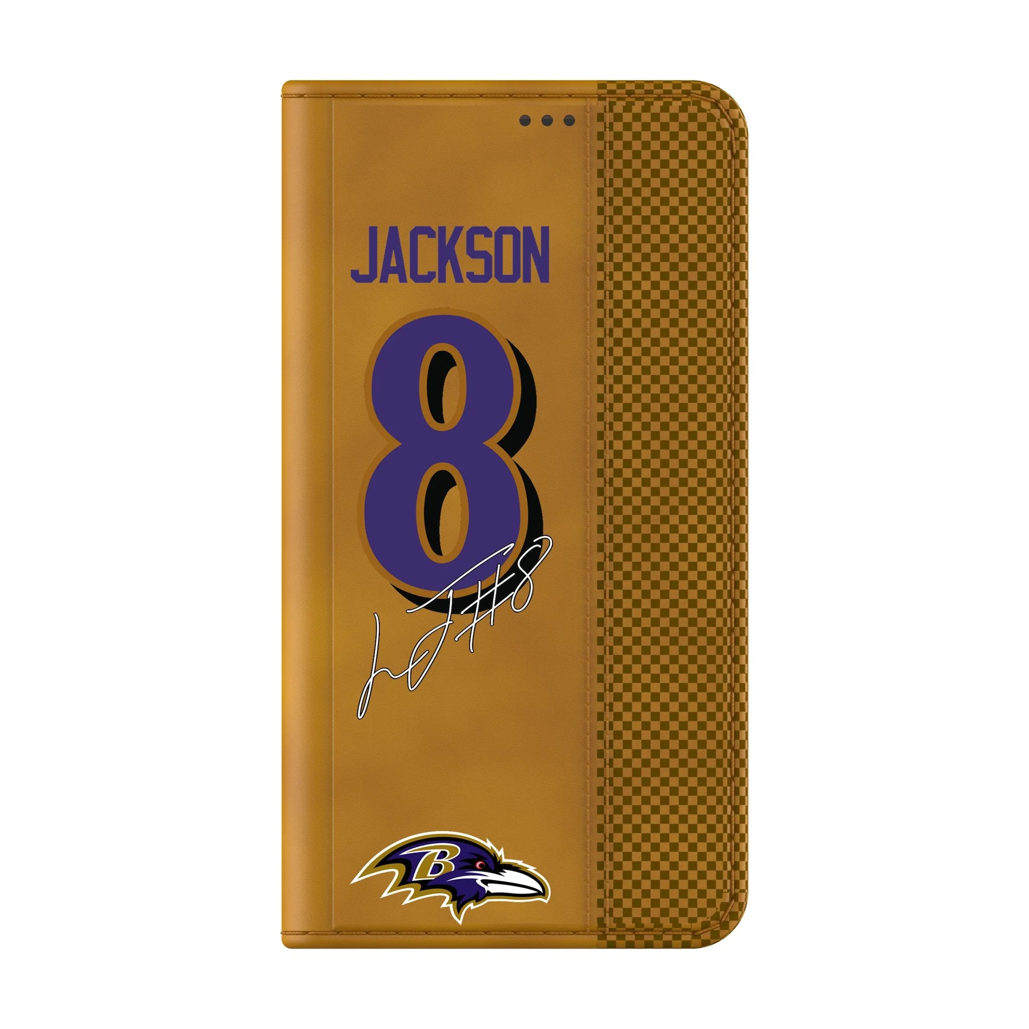 Lamar Jackson Baltimore Ravens 8 Game Tactic Folio Phone Case for Samsung Galaxy - Image 2