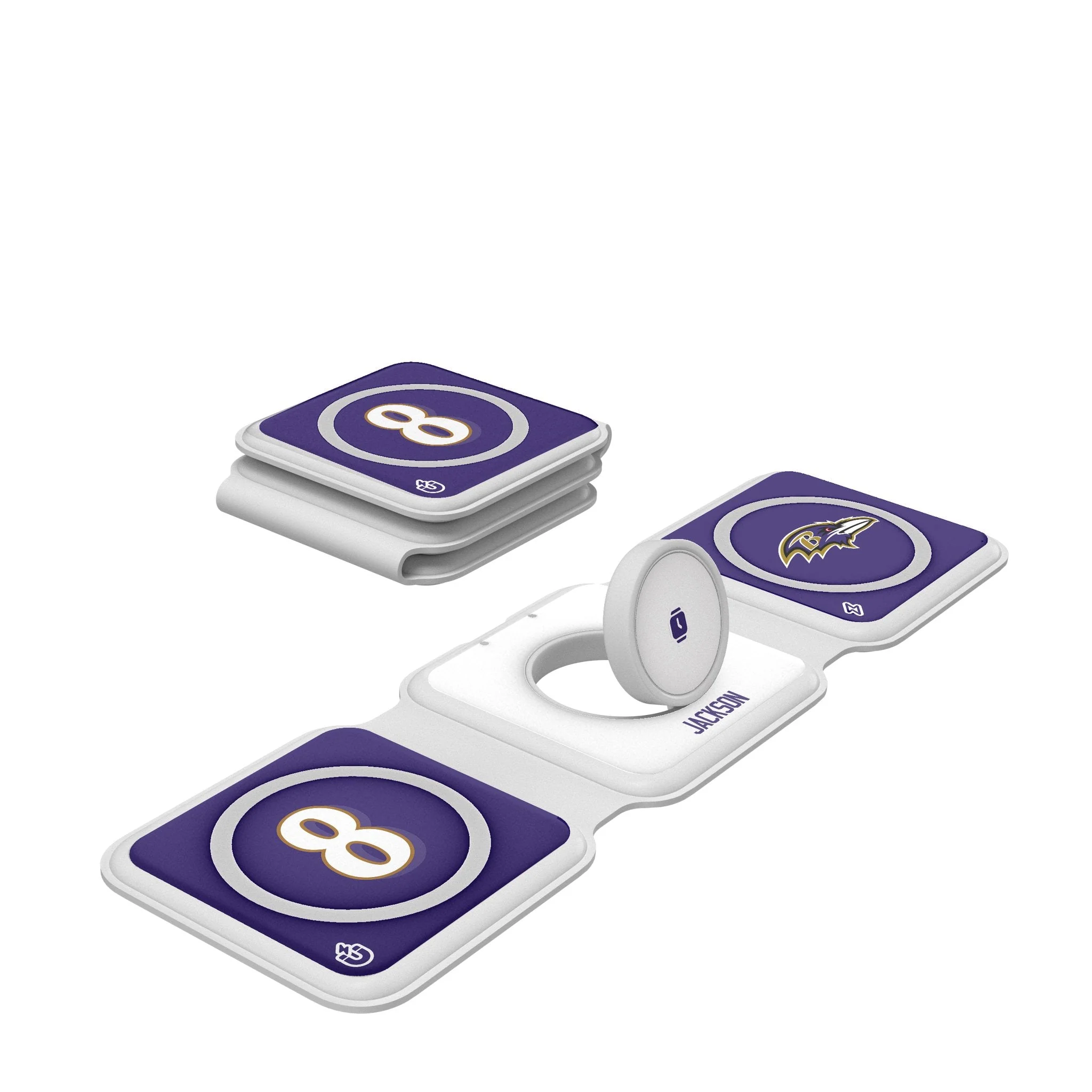 Lamar Jackson Baltimore Ravens 8 Ready Foldable 3 in 1 Charger