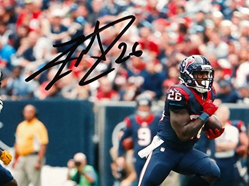 Lamar Miller Autographed Black Texans 8x10 Against Chargers Photo- JSA W Auth - Image 2