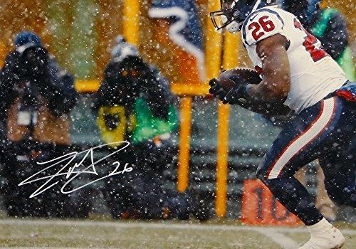 Lamar Miller Autographed Houston Texans 16x20 Running In Snow Photo- JSA W Auth - Image 2