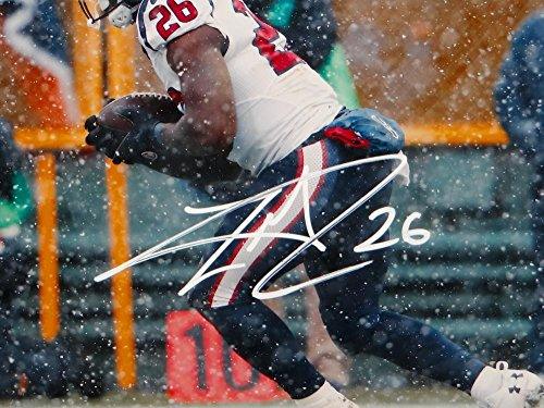 Lamar Miller Autographed Houston Texans 8x10 Running In Snow Photo- JSA W Auth - Image 2