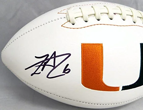 Lamar Miller Autographed Miami Hurricanes Logo Football- JSA Witnessed Auth - Image 2