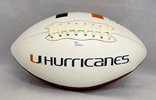 Lamar Miller Autographed Miami Hurricanes Logo Football- JSA Witnessed Auth - Image 3