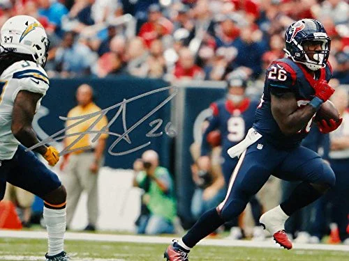 Lamar Miller Autographed Silver Texans 8x10 Against Chargers Photo- JSA W Auth - Image 2