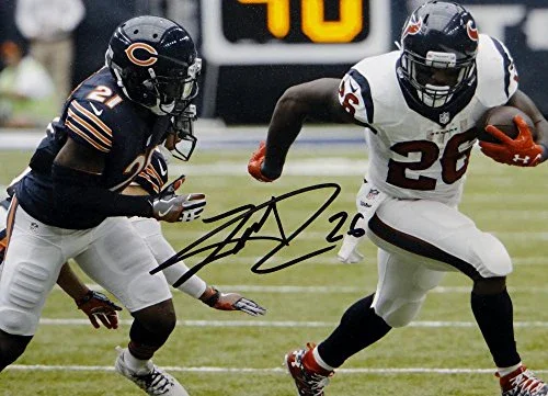 Lamar Miller Signed Black Houston Texans 8x10 Breakaway Run Photo- JSA W Auth - Image 2