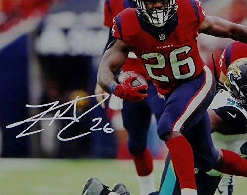 Lamar Miller Signed Houston Texans 8x10 Battle Red Jersey Photo- JSA W Auth White - Image 2