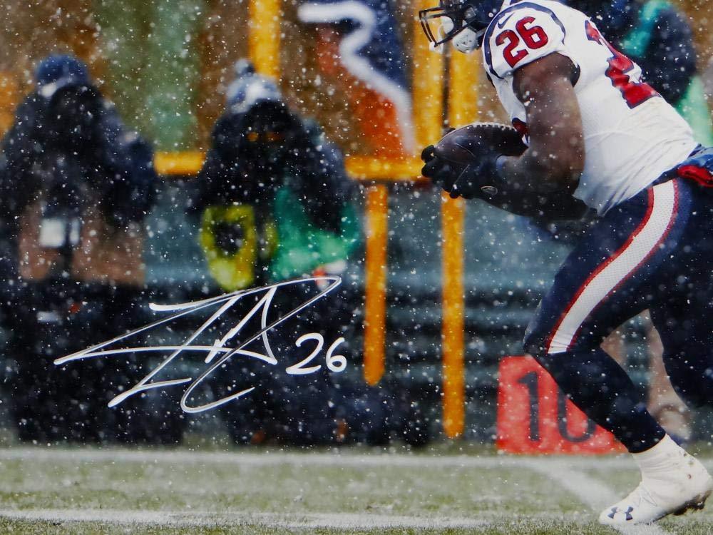 Lamar Miller Signed Houston Texans 8x10 Running In Snow Photo- JSA W Auth Left