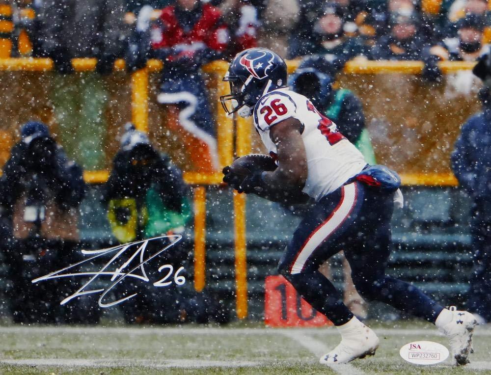 Lamar Miller Signed Houston Texans 8x10 Running In Snow Photo- JSA W Auth Left - Image 2