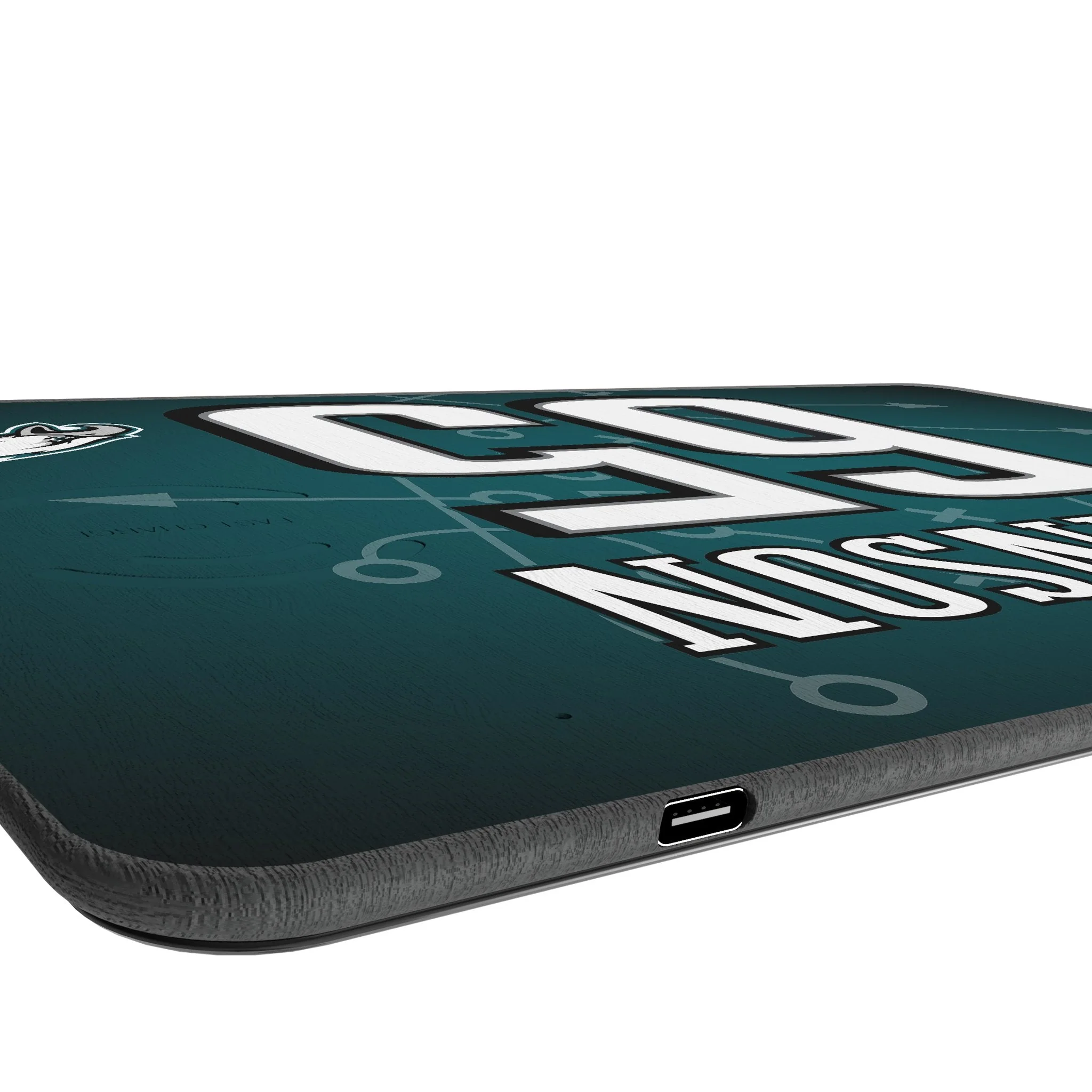 Lane Johnson Philadelphia Eagles 65 Game Tactic 15-Watt Wireless Charger and Mouse Pad - Image 3