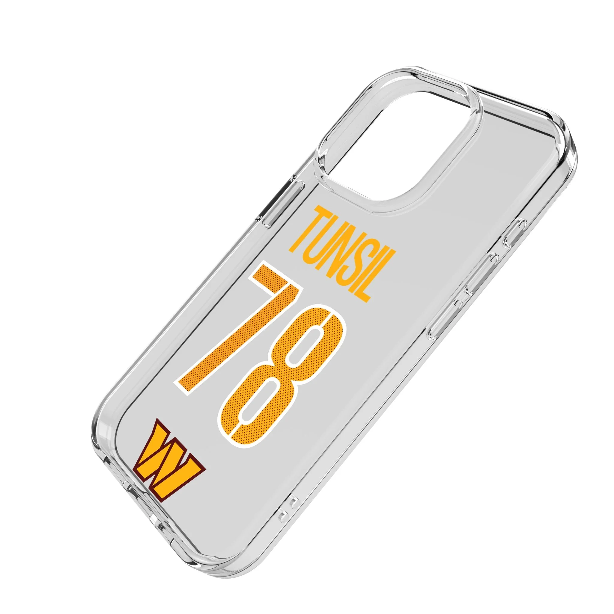 Laremy Tunsil Washington Commanders 78 Game Tactic Clear Phone Case for Apple iPhone - Image 2