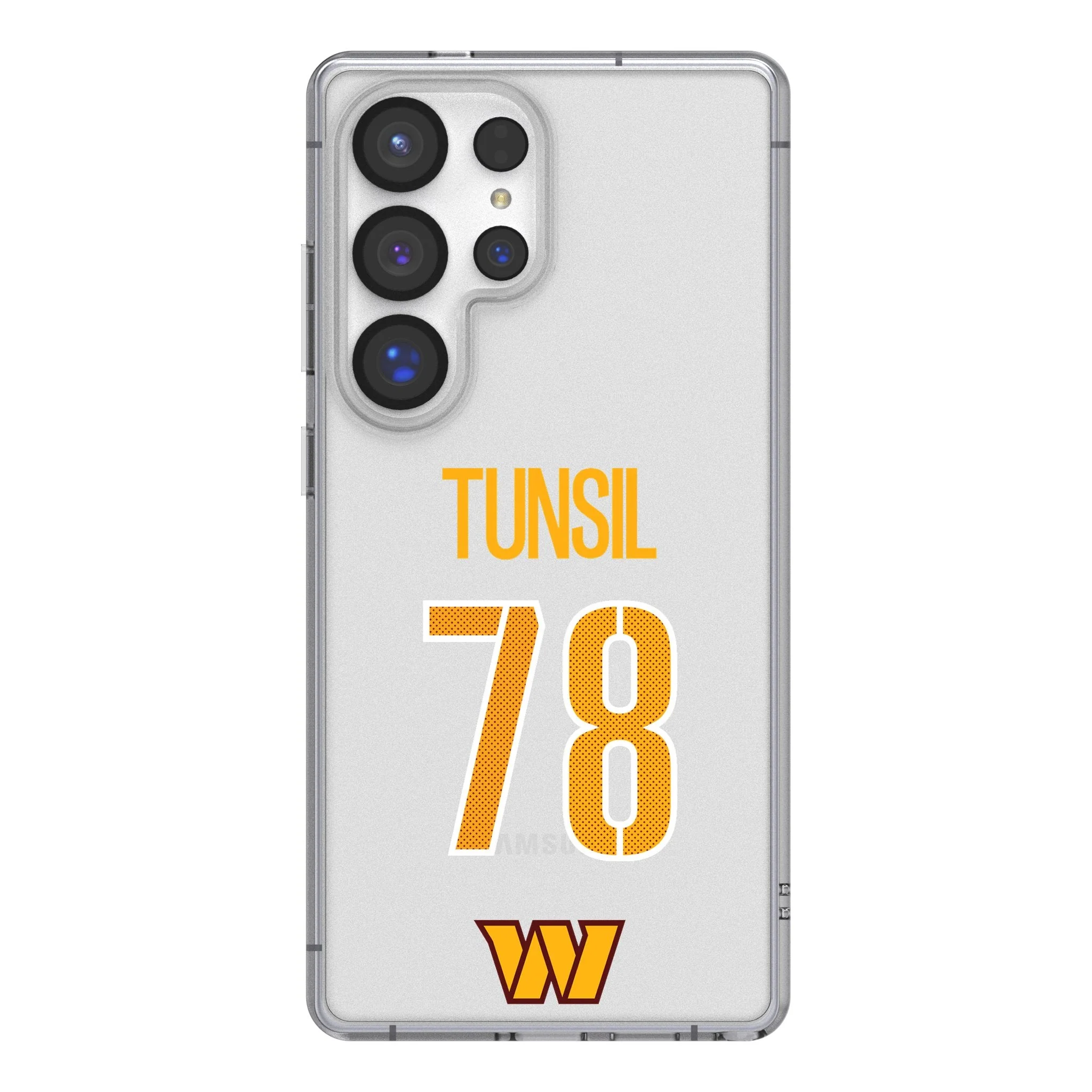 Laremy Tunsil Washington Commanders 78 Game Tactic Clear Phone Case for Samsung Galaxy