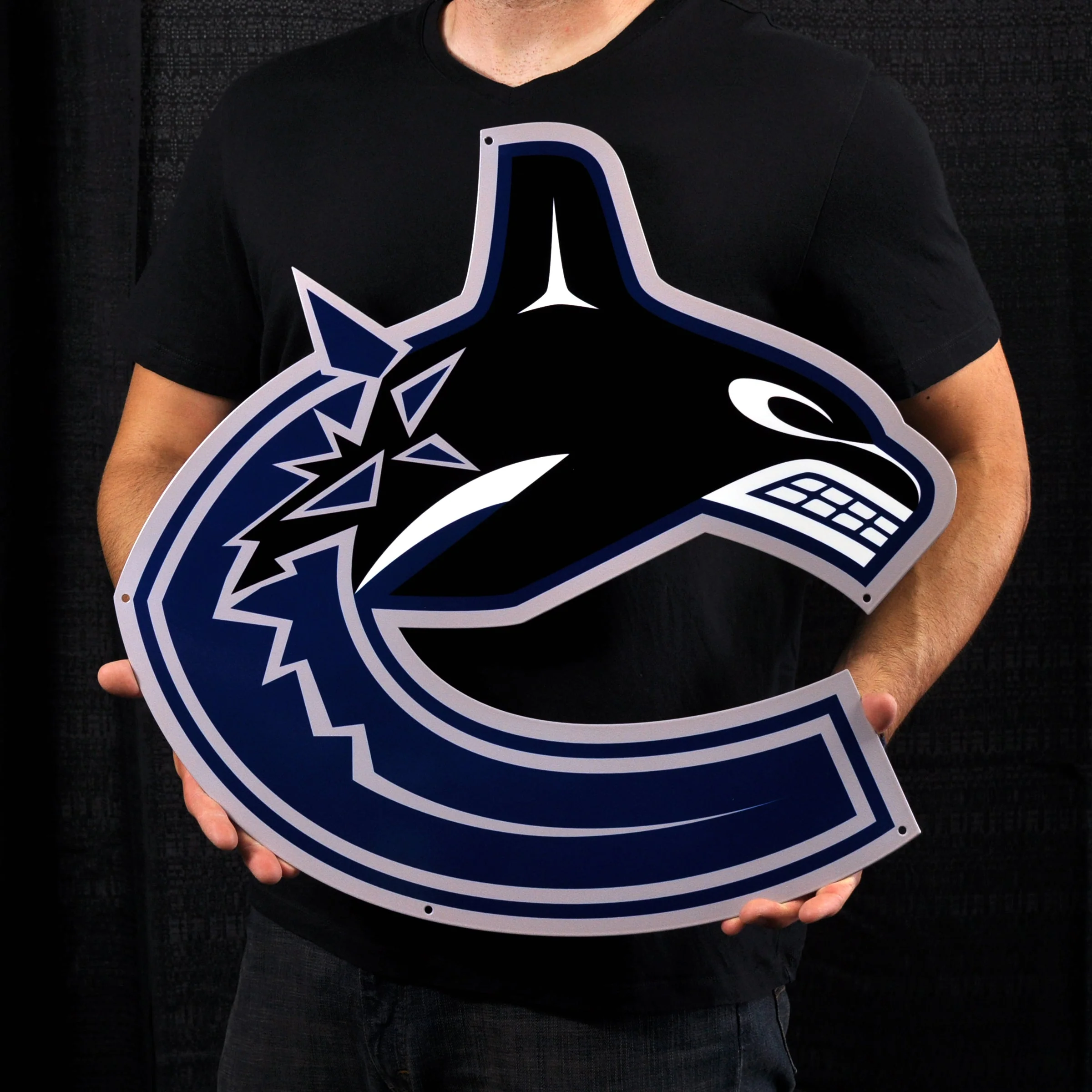 Vancouver Canucks 24" Statement Size Steel Laser Cut Sign