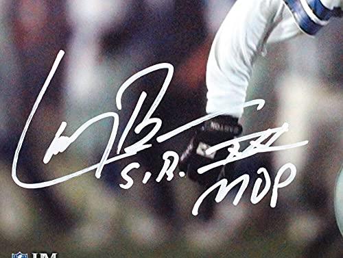 Larry Brown Autographed Cowboys 8x10 Running Photo W/SB MVP- Beckett W White - Image 2