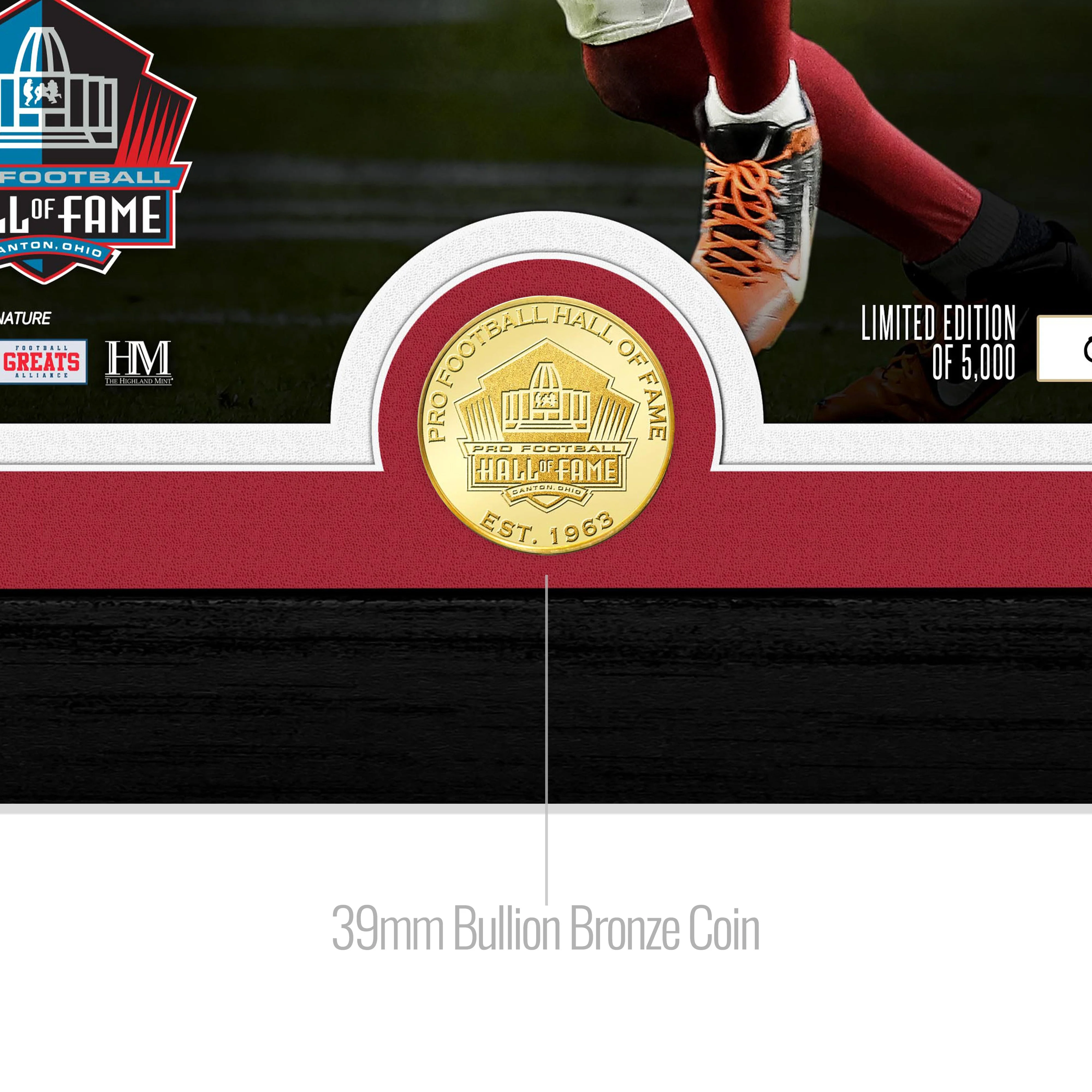 Larry Fitzgerald 2026 NFL Hall of Fame Induction Bronze Coin Photo Mint - Image 2