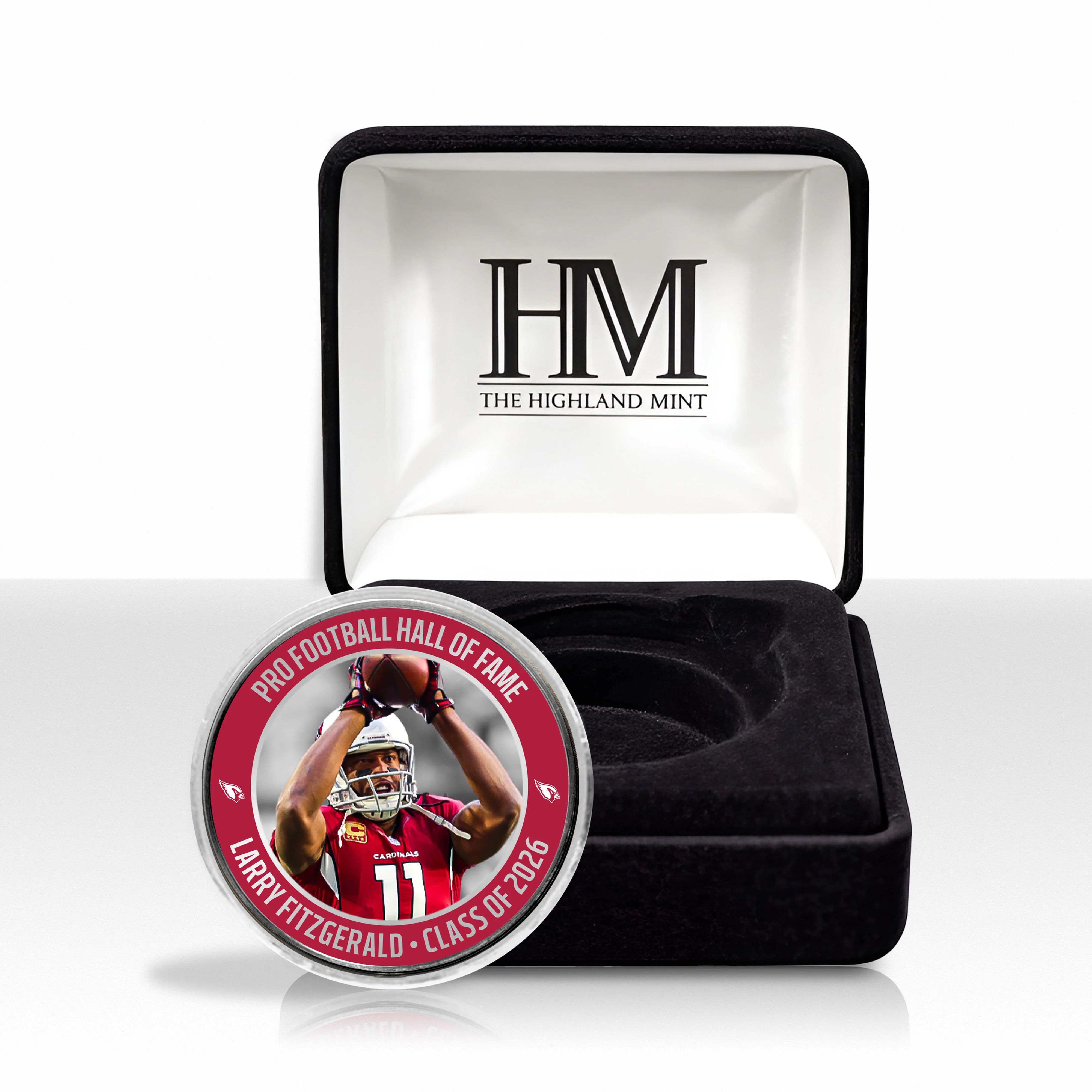 Larry Fitzgerald 2026 NFL Hall of Fame Induction Silver Plated Coin - Image 4