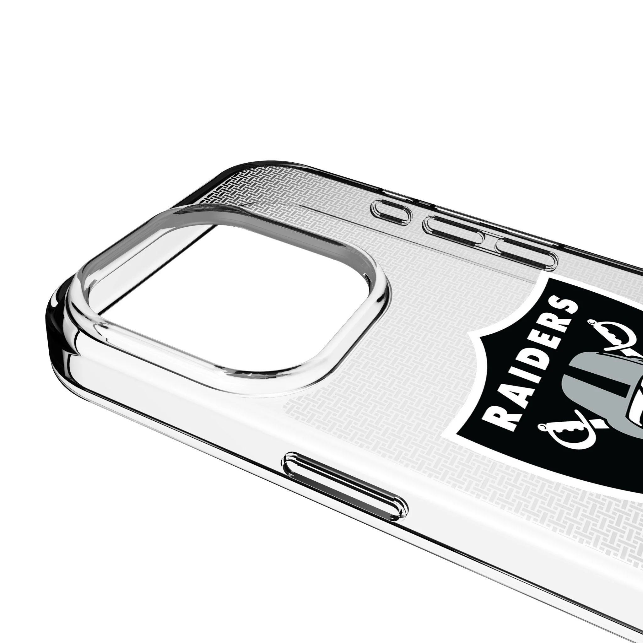 Las Vegas Raiders Linen Clear Phone Case for Apple iPhone - Image 3