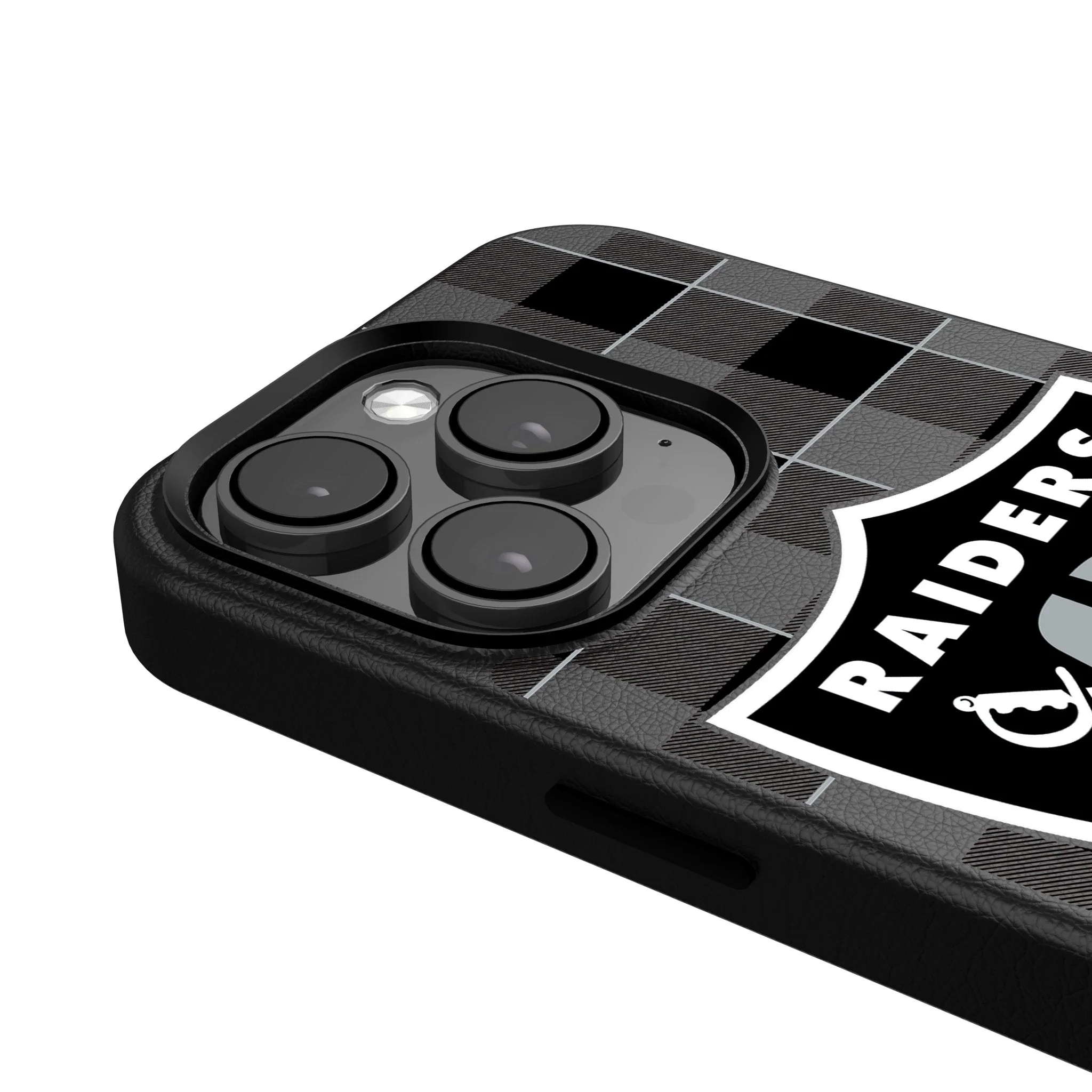Las Vegas Raiders Plaid MagSafe Compatible Phone Case for Apple iPhone - Image 4