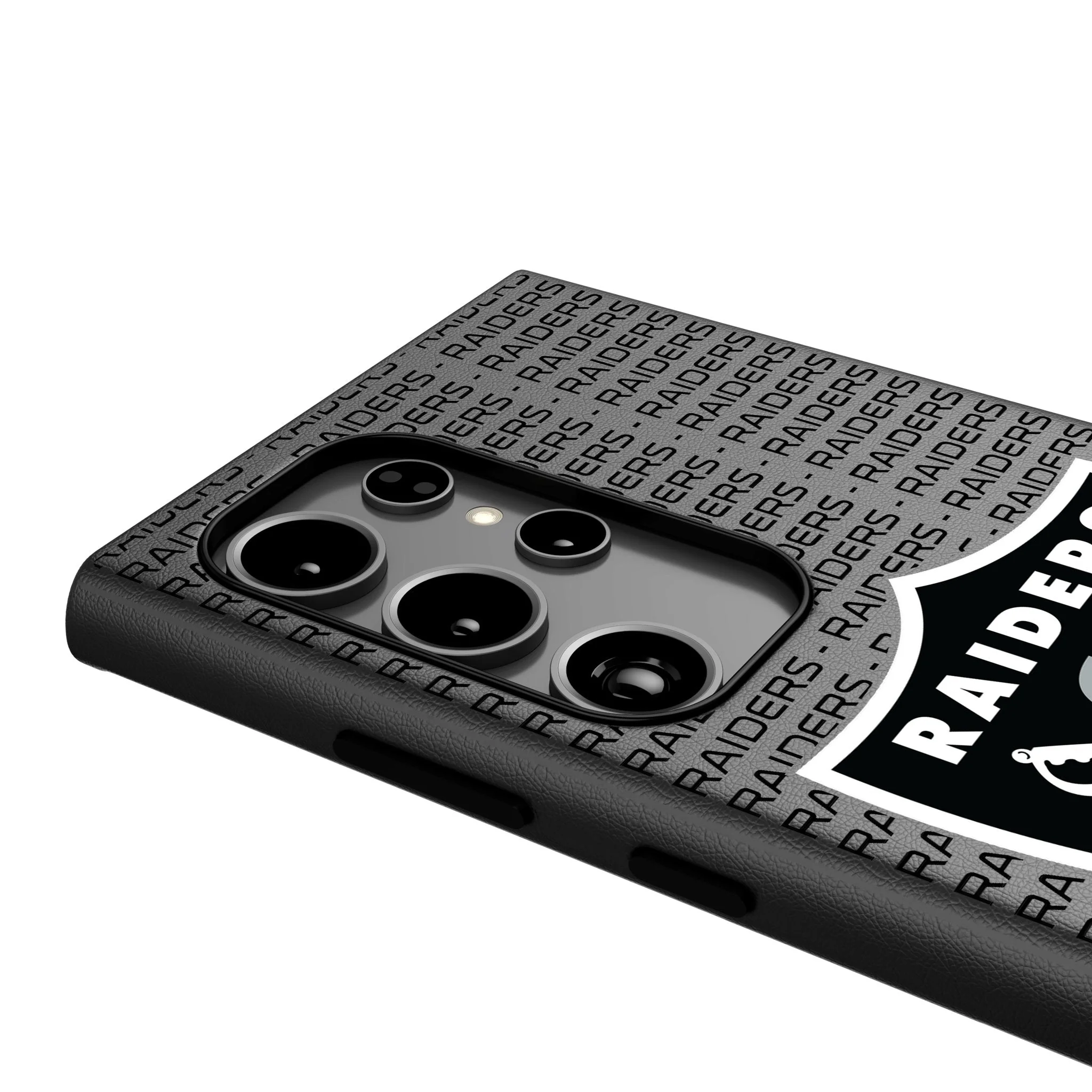 Las Vegas Raiders Text Backdrop MagSafe Compatible Phone Case for Samsung Galaxy - Image 4
