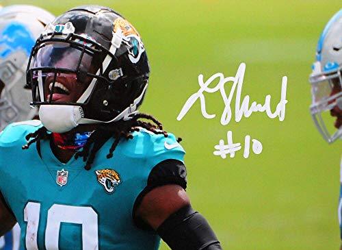 Laviska Shenault Autographed Jaguars Celebrating 8x10 HM Photo- Beckett W White - Image 2