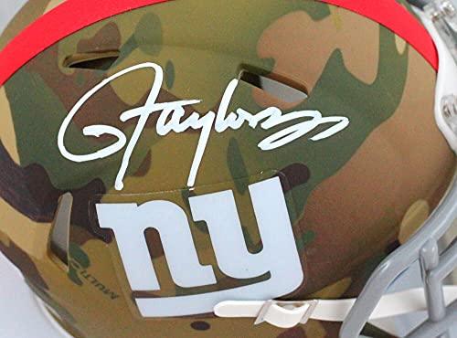 Lawrence Taylor Autographed NY Giants Camo Mini Helmet- Beckett W White - Image 3