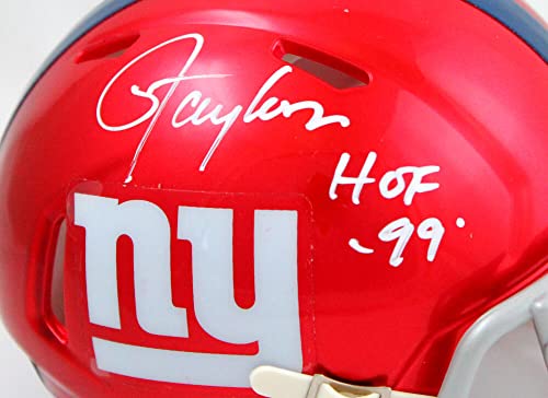 Lawrence Taylor Autographed NY Giants Flash Speed Mini Helmet w/HOF-Beckett W Hologram White - Image 5