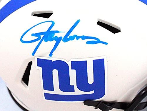 Lawrence Taylor Autographed NY Giants Lunar Speed Mini Helmet- Beckett W Blue - Image 3