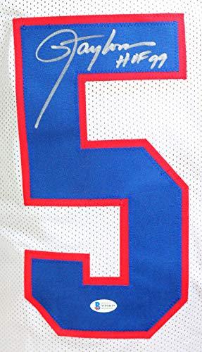 Lawrence Taylor Autographed White Pro Style Jersey w/HOF - Beckett W Auth 5 - Image 3