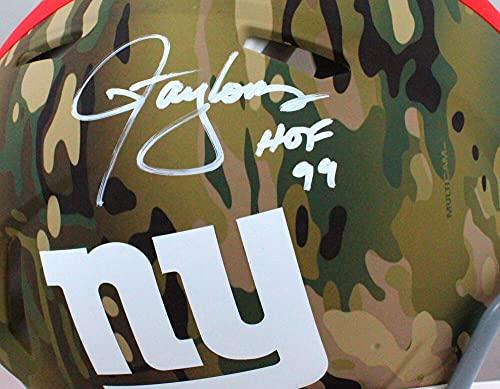 Lawrence Taylor Signed NY Giants Authentic Camo F/S Helmet w/HOF- Beckett W White - Image 5