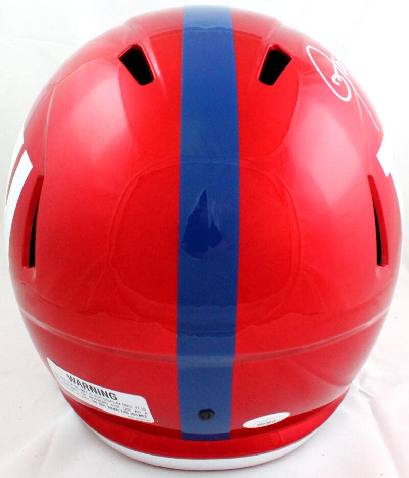 Lawrence Taylor Signed NY Giants F/S Flash Speed Helmet w/HOF-JSA W White - Image 5