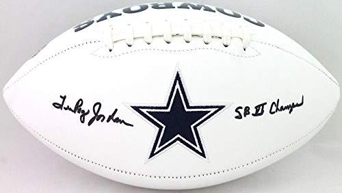 Lee Roy Jordan Autographed Cowboys Logo Football w/SB VI Champs- Beckett WBlk
