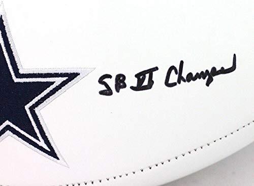 Lee Roy Jordan Autographed Cowboys Logo Football w/SB VI Champs- Beckett WBlk - Image 3