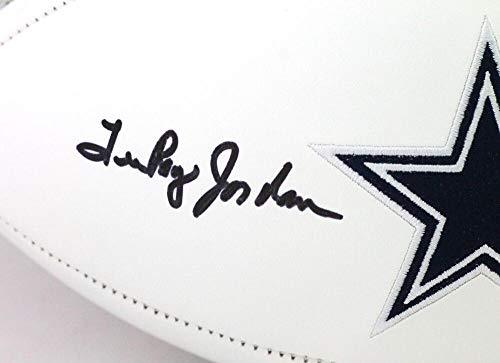 Lee Roy Jordan Autographed Cowboys Logo Football w/SB VI Champs- Beckett WBlk - Image 4