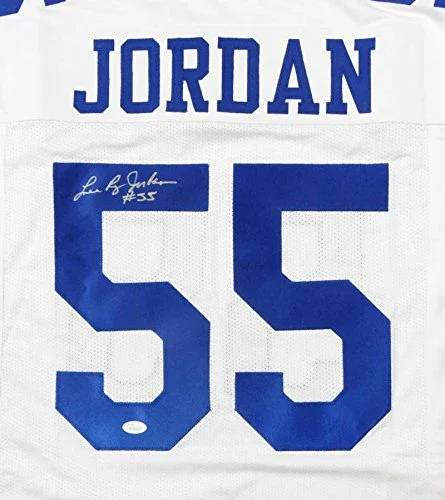 Lee Roy Jordan Autographed White Pro Style Jersey- JSA Witnessed Auth L5 - Image 2