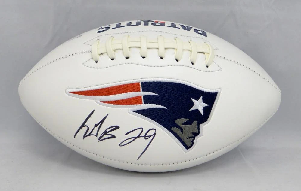 LeGarrette Blount Autographed New England Patriots Logo Football- JSA W Auth - Image 4