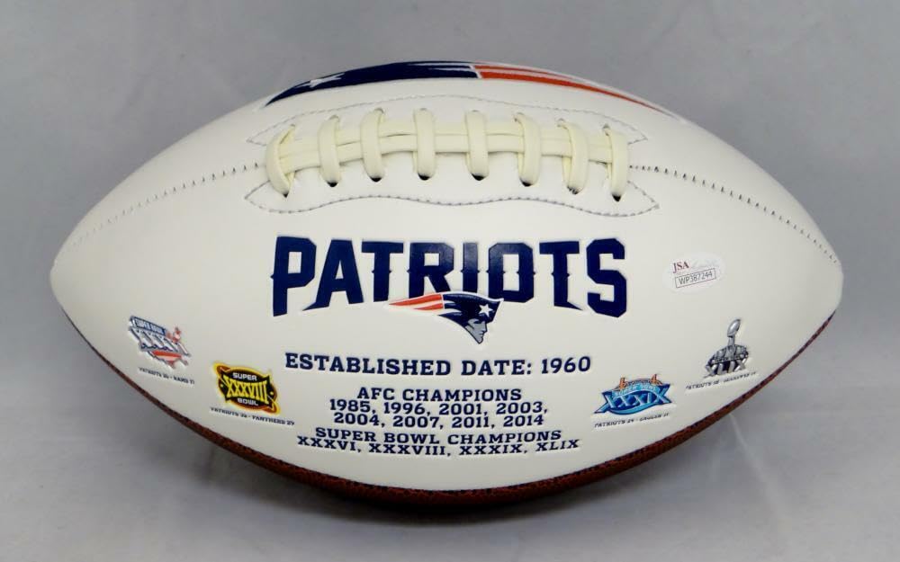 LeGarrette Blount Autographed New England Patriots Logo Football- JSA W Auth - Image 6