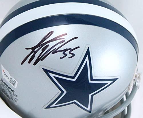 Leighton Vander Esch Autographed Dallas Cowboys Eclipse Mini Helmet-Fanatics Black - Image 2