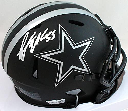Leighton Vander Esch Autographed Dallas Cowboys Eclipse Mini Helmet-Fanatics Silver